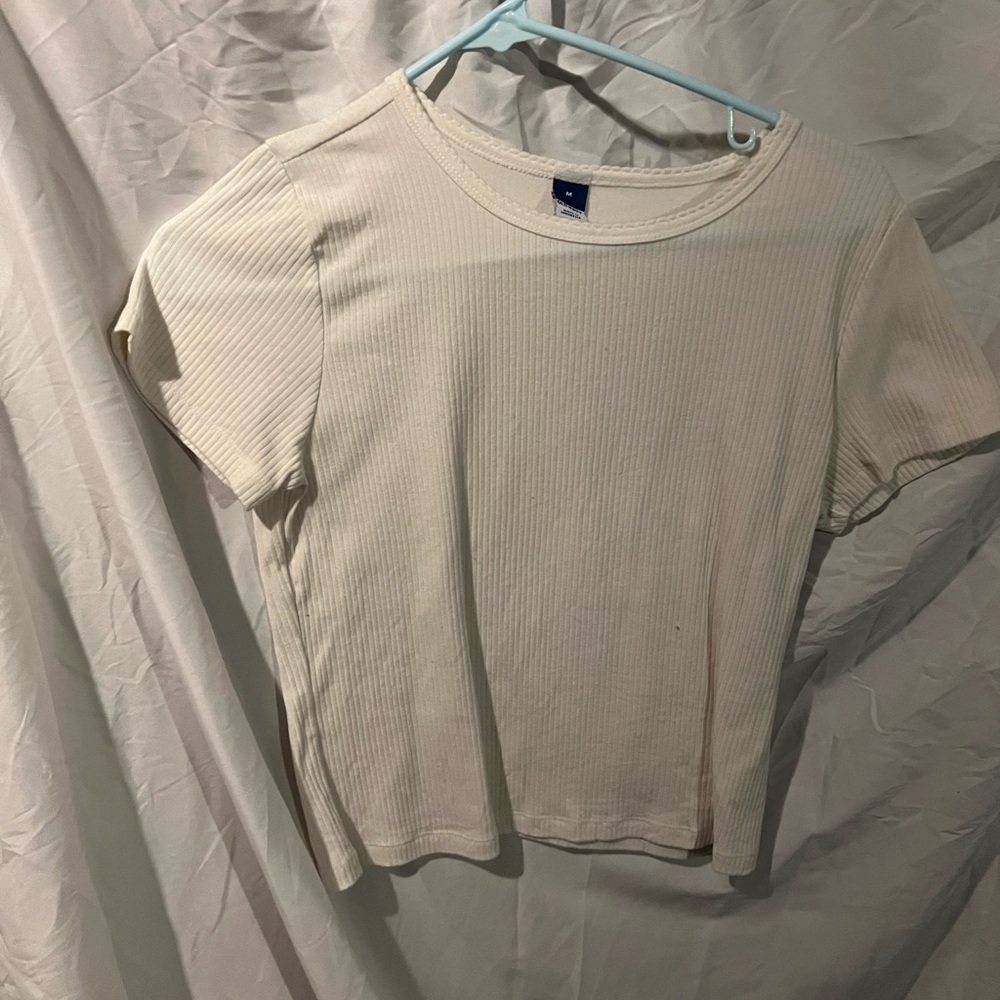 Old Navy Off-White Ribbed Top